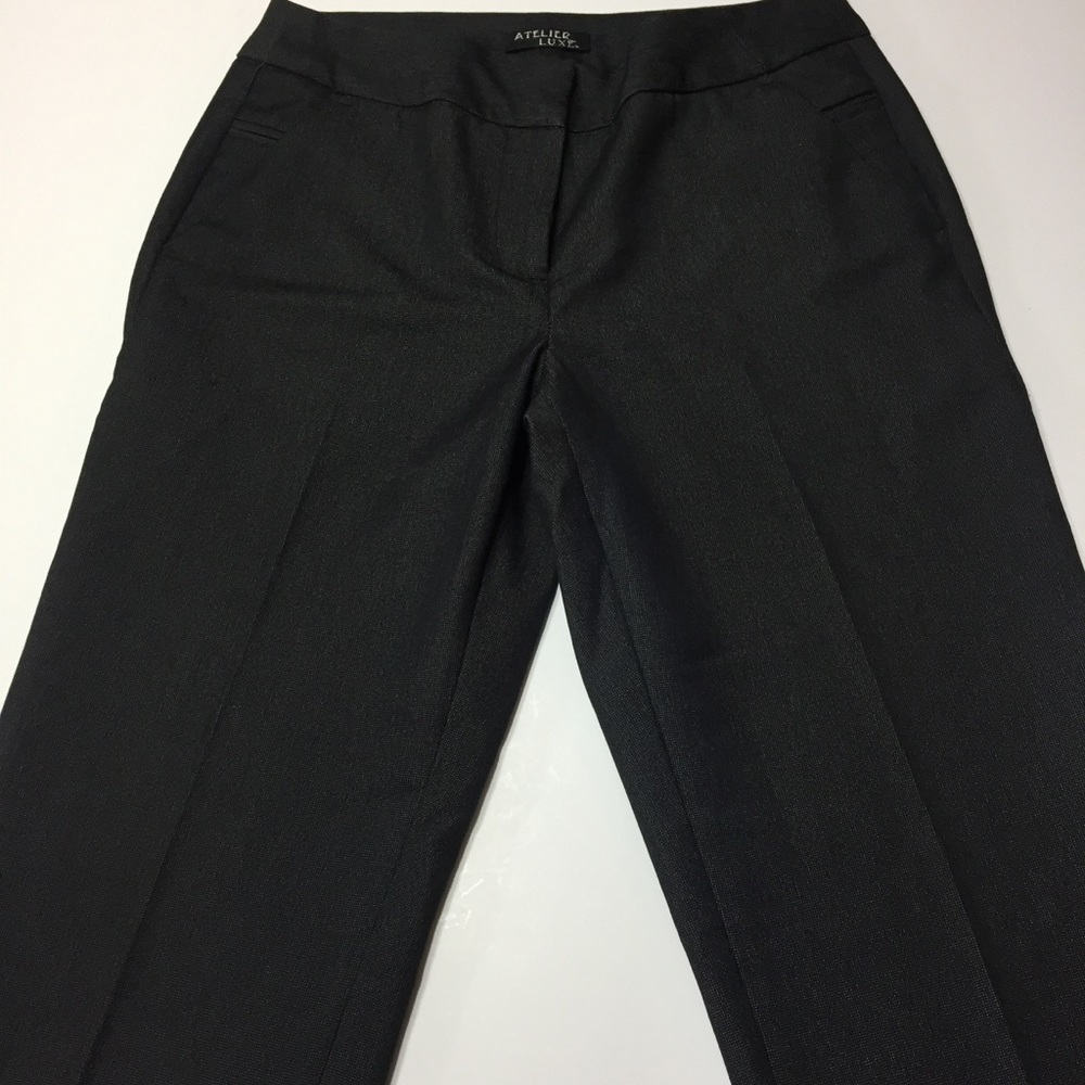 Atelier Luxe Sz 4 Pant Women Gray Black Dressy